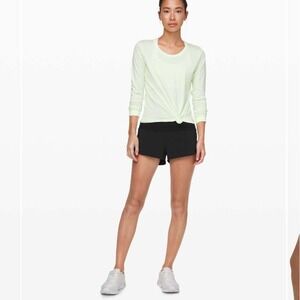 Lululemon speed up 2.5 Running Shorts High Rise Black Athletic Gym Workout S‎ 4